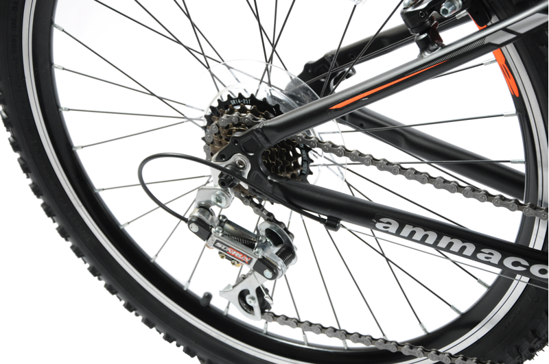 Ammaco Santos 24 Inch Wheel Kids Mountain Bike Black-2